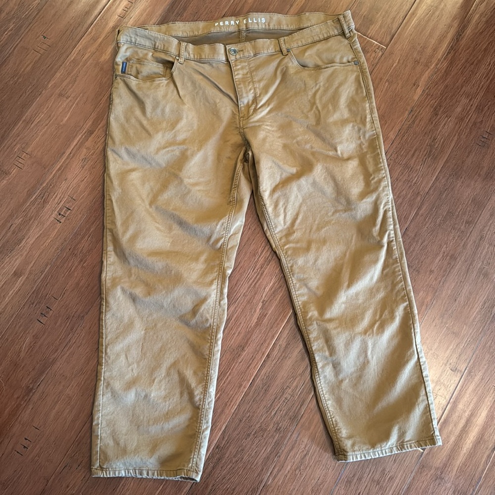 Perry Ellis Khaki Men's Stretch Pants 44 x 30